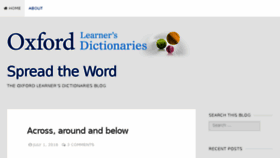 What Oxfordlearnersdictionariesblog.com website looked like in 2018 (5 years ago)