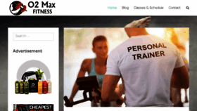 What O2maxfitness.com website looked like in 2018 (5 years ago)