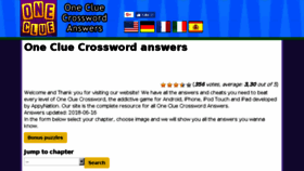 What Onecluecrossword.org website looked like in 2018 (5 years ago)