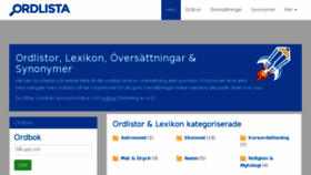 What Ordlista.se website looked like in 2018 (5 years ago)