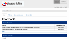 What Oac.denia.es website looked like in 2018 (5 years ago)