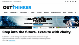 What Outthinker.com website looked like in 2018 (5 years ago)