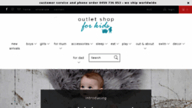 What Outletshopforkids.com.au website looked like in 2018 (5 years ago)