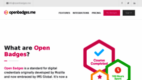 What Openbadges.me website looked like in 2018 (5 years ago)
