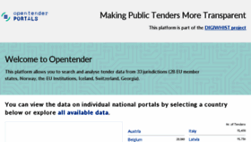 What Opentender.eu website looked like in 2018 (5 years ago)