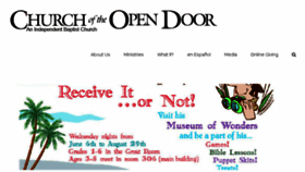 What Opendoorchurch.org website looked like in 2018 (5 years ago)