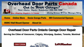 What Overheaddoorparts.ca website looked like in 2018 (5 years ago)