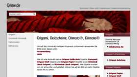 What Orime.de website looked like in 2018 (5 years ago)