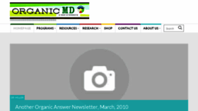What Organicmd.com website looked like in 2018 (5 years ago)
