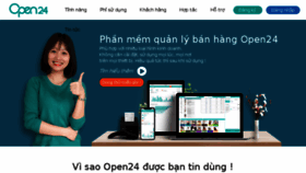 What Open24.vn website looked like in 2018 (5 years ago)
