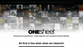 What Onesheet.com website looked like in 2018 (5 years ago)