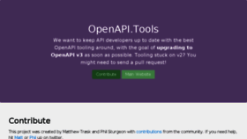 What Openapi.tools website looked like in 2018 (5 years ago)