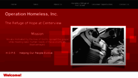 What Operationhomeless.org website looked like in 2018 (5 years ago)