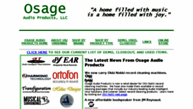 What Osageaudio.com website looked like in 2018 (5 years ago)