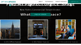 What Optimalspaces.com website looked like in 2018 (5 years ago)