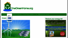 What Onegreenhome.org website looked like in 2018 (5 years ago)