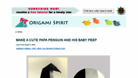 What Origamispirit.com website looked like in 2018 (5 years ago)