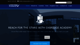 What Oxbridgeacademy.co.za website looked like in 2018 (5 years ago)