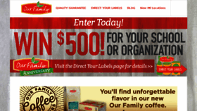 What Ourfamilyfoods.com website looked like in 2018 (5 years ago)
