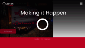 What Ovationdmc.com website looked like in 2018 (6 years ago)