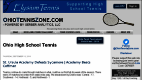 What Ohiotenniszone.com website looked like in 2018 (5 years ago)