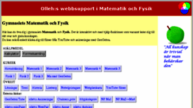 What Olleh.se website looked like in 2018 (5 years ago)
