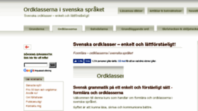 What Ordklasser.se website looked like in 2018 (5 years ago)