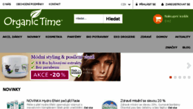 What Organictime.cz website looked like in 2018 (5 years ago)
