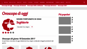 What Oroscopo.pourfemme.it website looked like in 2018 (5 years ago)