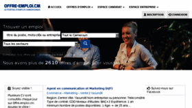 What Offre-emploi.cm website looked like in 2018 (5 years ago)