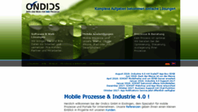 What Ondics.de website looked like in 2018 (5 years ago)