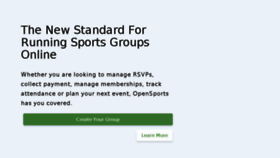 What Opensports.net website looked like in 2018 (5 years ago)