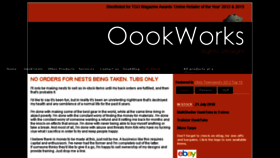 What Oookworks.com website looked like in 2018 (5 years ago)