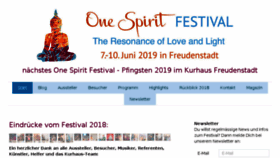 What One-spirit-festival.de website looked like in 2018 (5 years ago)