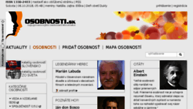 What Osobnosti.sk website looked like in 2018 (5 years ago)
