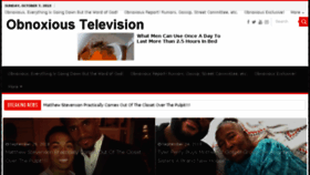 What Obnoxioustelevision.com website looked like in 2018 (5 years ago)