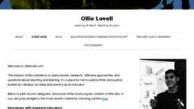 What Ollielovell.com website looked like in 2018 (5 years ago)