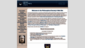 What Oxfordphilsoc.org website looked like in 2018 (5 years ago)