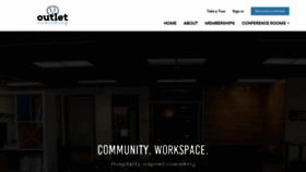 What Outletcoworking.com website looked like in 2018 (5 years ago)