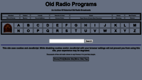 What Oldradioprograms.us website looked like in 2018 (5 years ago)