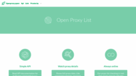 What Openproxy.space website looked like in 2018 (5 years ago)