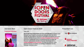 What Open-doors-festival.de website looked like in 2018 (5 years ago)