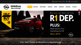 What Opeldealer.co.za website looked like in 2018 (5 years ago)
