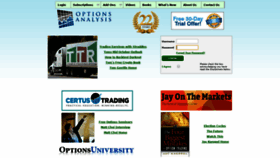 What Optionsanalysis.com website looked like in 2018 (5 years ago)