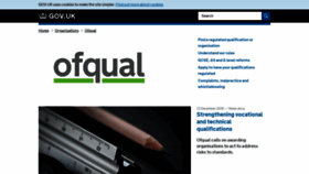 What Ofqual.gov.uk website looked like in 2018 (5 years ago)