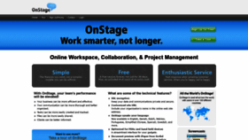 What Onstageportal.com website looked like in 2018 (5 years ago)
