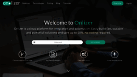 What Onlizer.com website looked like in 2018 (5 years ago)