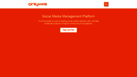 What Onlywire.com website looked like in 2018 (5 years ago)