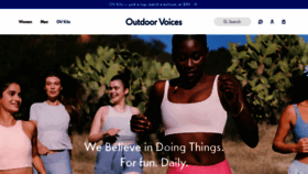 What Outdoorvoices.com website looked like in 2019 (5 years ago)