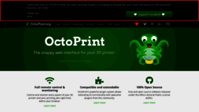 What Octoprint.org website looked like in 2019 (5 years ago)
